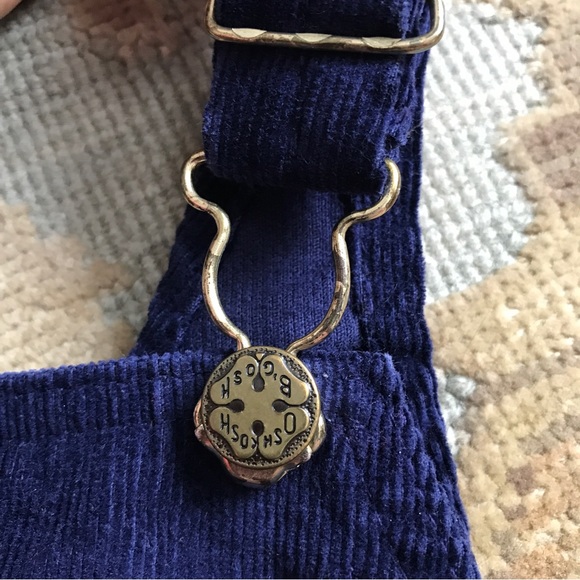 Vintage OshKosh B’gosh Sz 12 M Navy Blue Corduroy Vestbak Overalls Made in USA - Picture 6 of 16